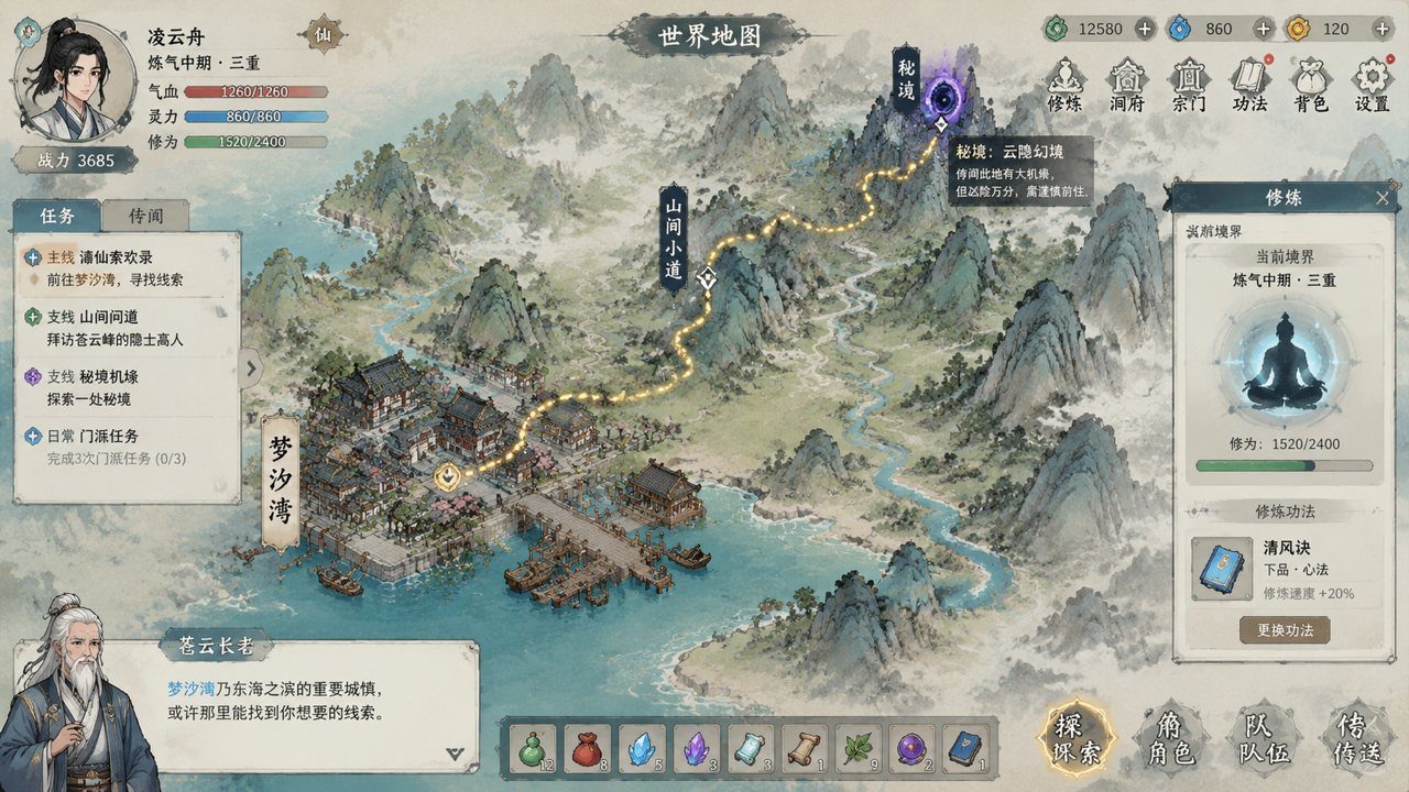 谪仙索欢录 主线事件 玩法截图